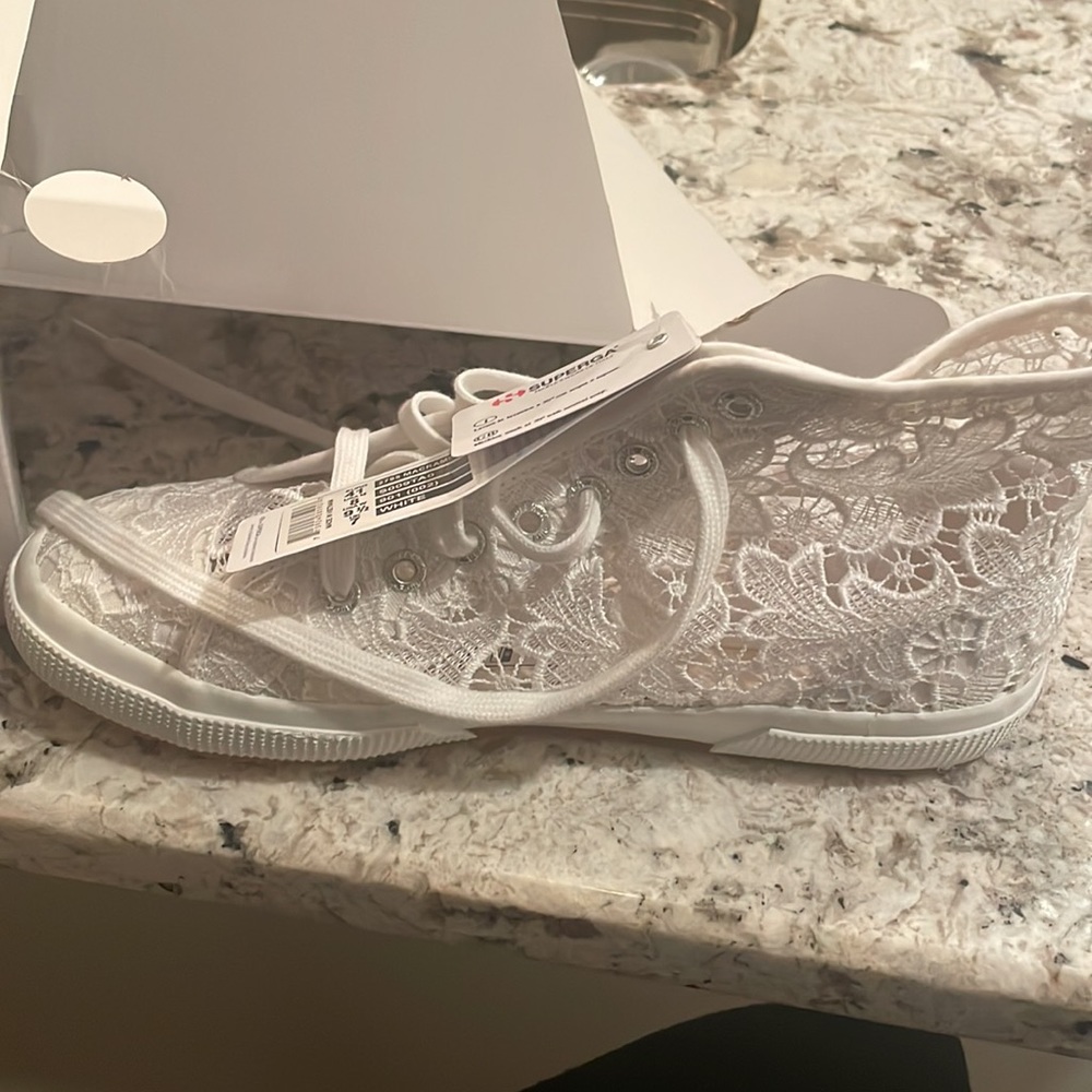 Superga Macrame High Top shoe NWT